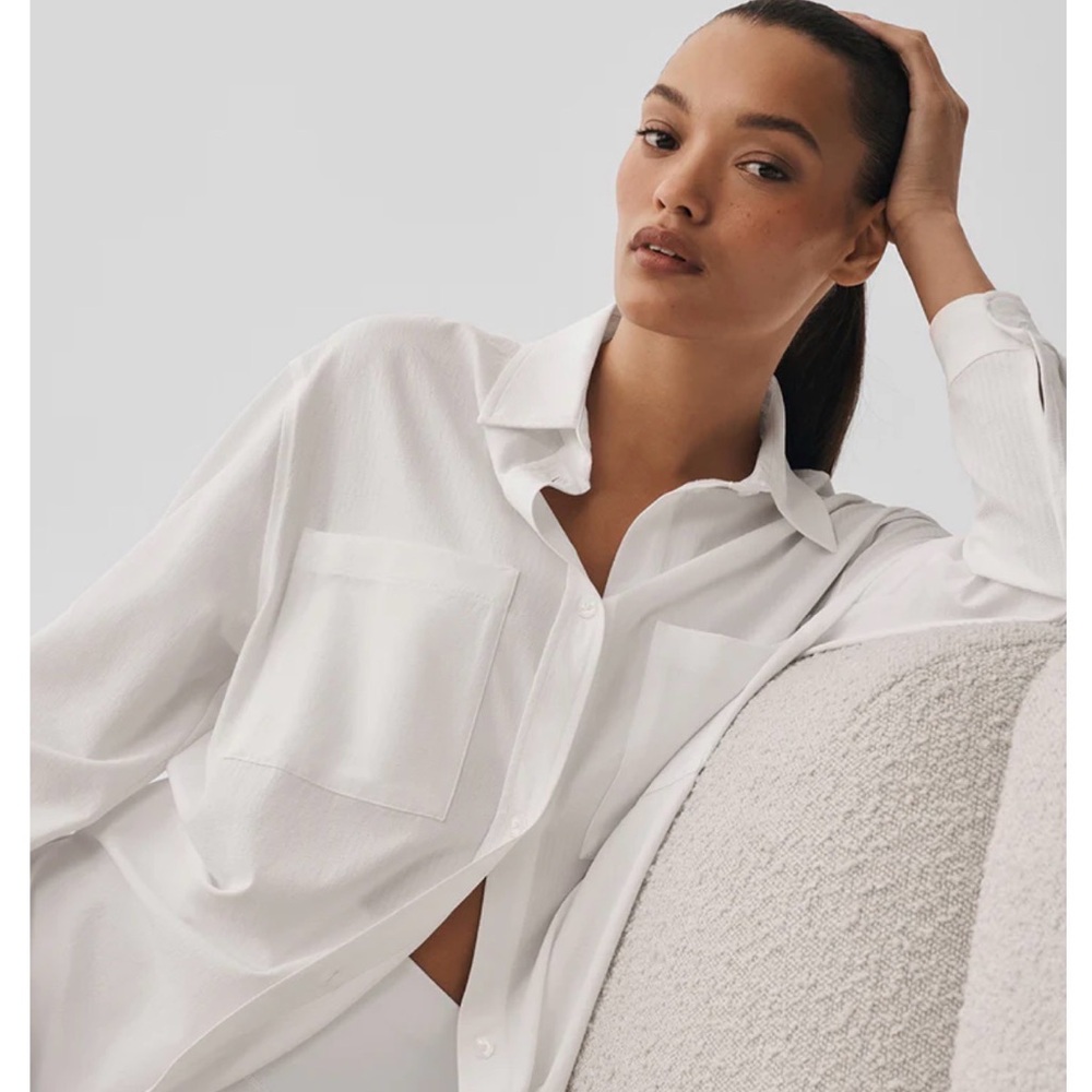 ALO Yoga Dreamscape White Button Down Shirt - Small